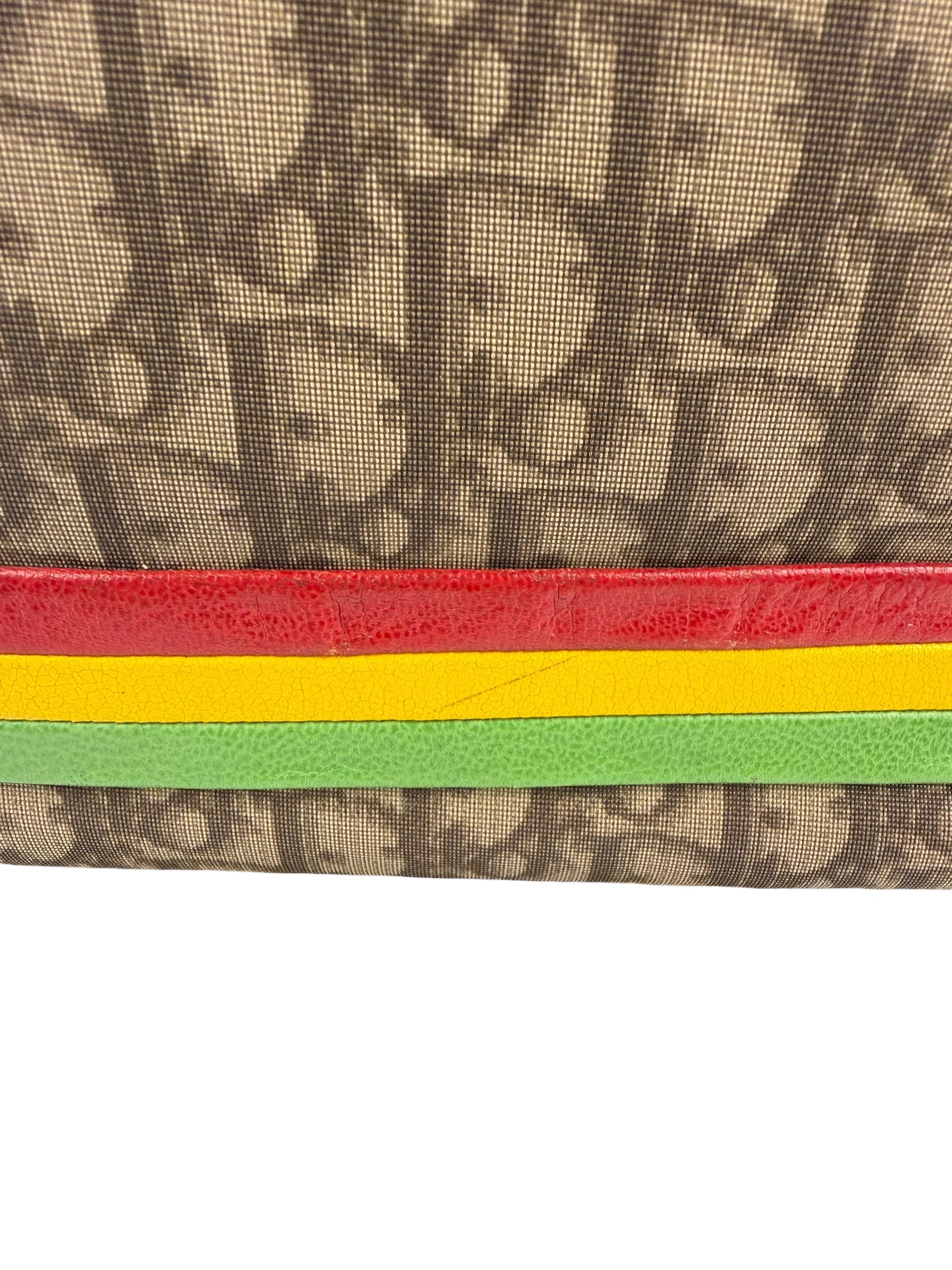 Christian Dior Vintage Monogram Rasta Trotter Messenger Bag