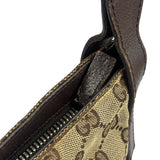 Gucci Brown Leather Trim GG Supreme Messenger Bag