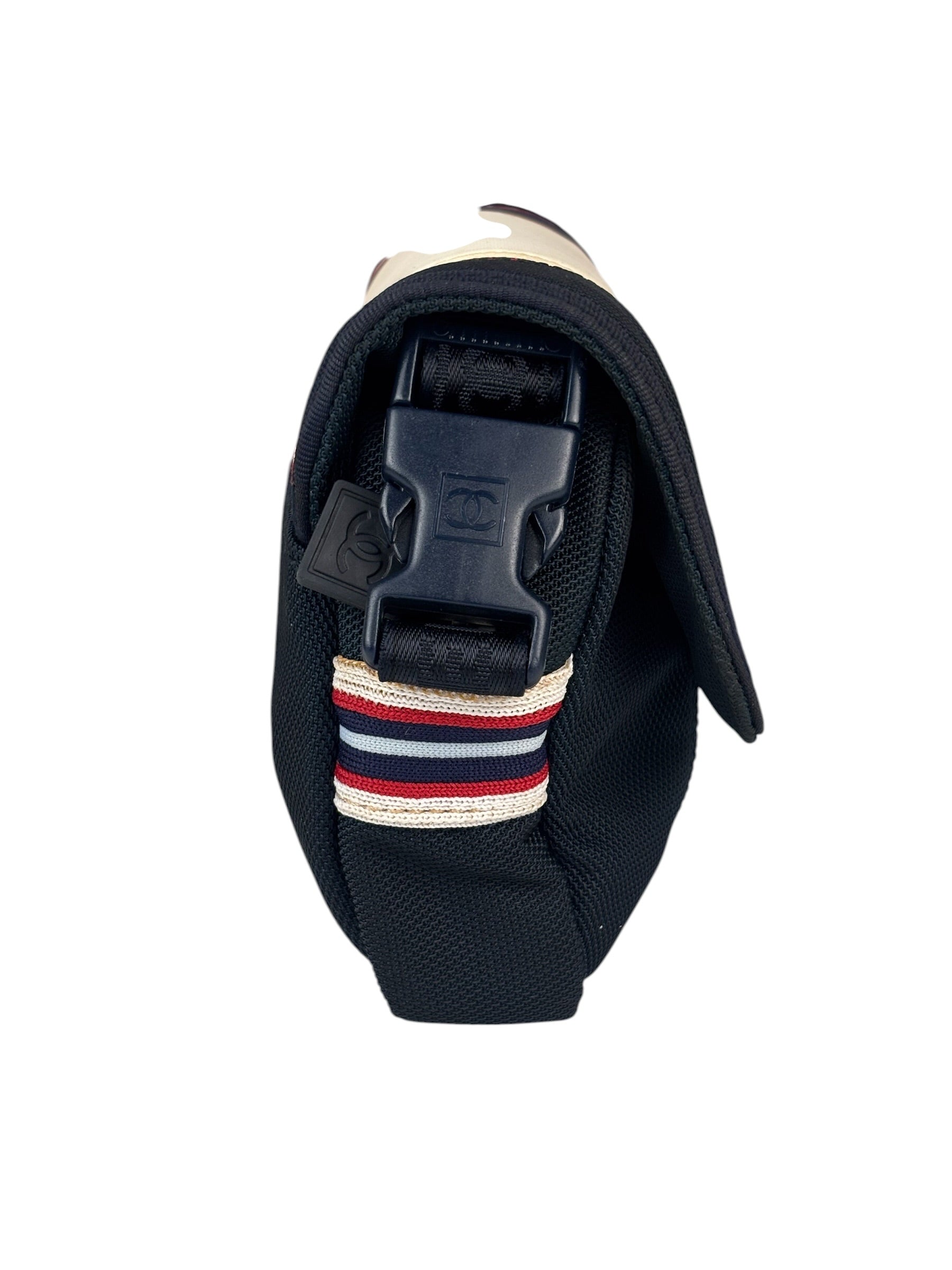 Chanel Navy Cloth Sport Line Shoulder Bag 2005