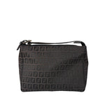 Fendi Vintage Black Zucchino Mini Oyster Pochette