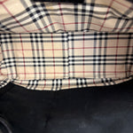 Burberry Black Pebbled Leather Tote Handbag
