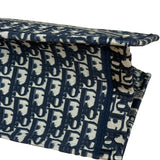 Christian Dior Navy Ecru Oblique Small Book Tote