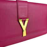 Saint Laurent Pink Leather Y Ligne Clutch