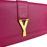 Saint Laurent Pink Leather Y Ligne Clutch