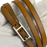 Hermes Brown Hapi 3 Triple Tour Wrap Bracelet