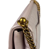 Chanel Light Lilac Calfskin Leather Quilted Flap Chain Bag
