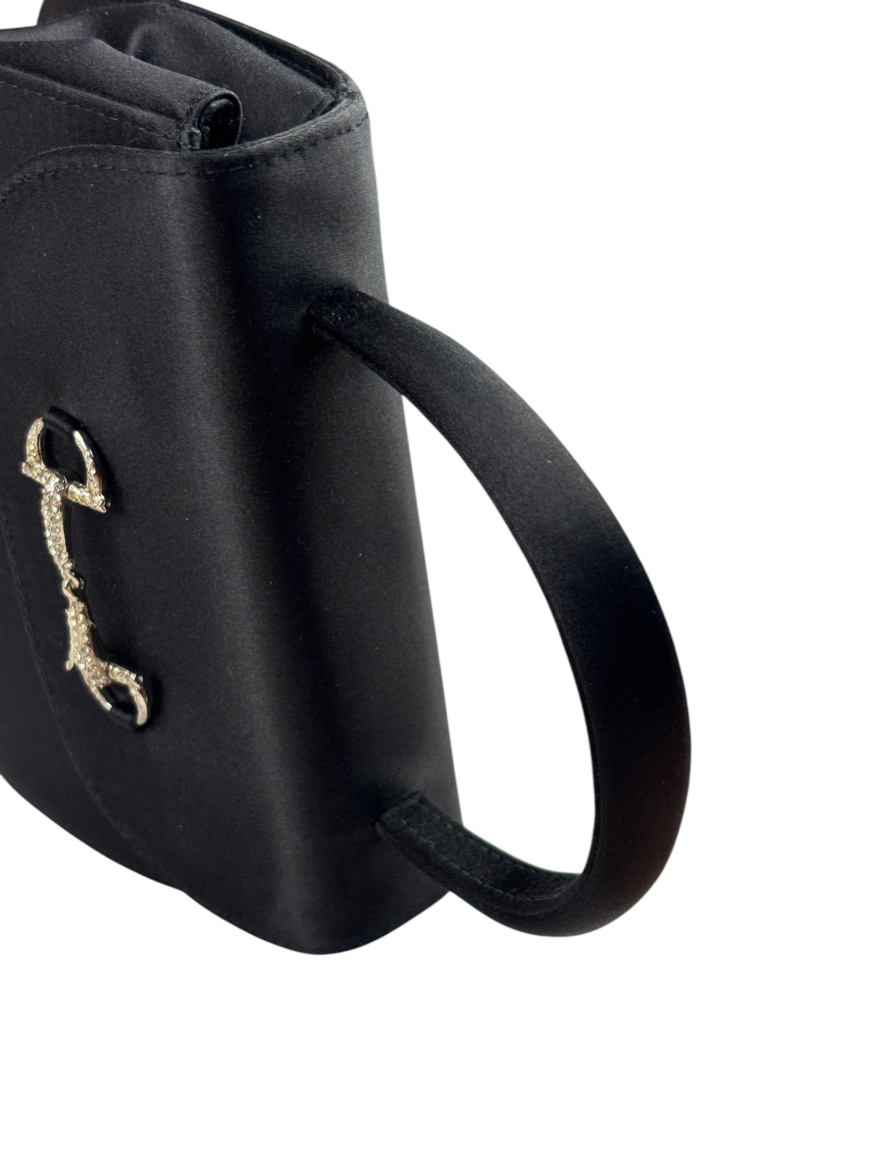 Gucci Vintage Satin Horsebit Top Handle Bag