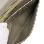 Celine Grey Leather Long Flap Wallet
