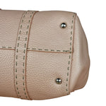 Fendi Light Pink Metallic Vintage Selleria Stitch Lina Handbag