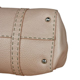 Fendi Light Pink Metallic Vintage Selleria Stitch Lina Handbag