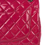 Chanel Hot Pink Large Patent Leather Double Flap Shoulder Bag 2014
