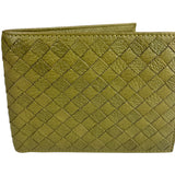 Bottega Veneta Intercciato Green Wallet