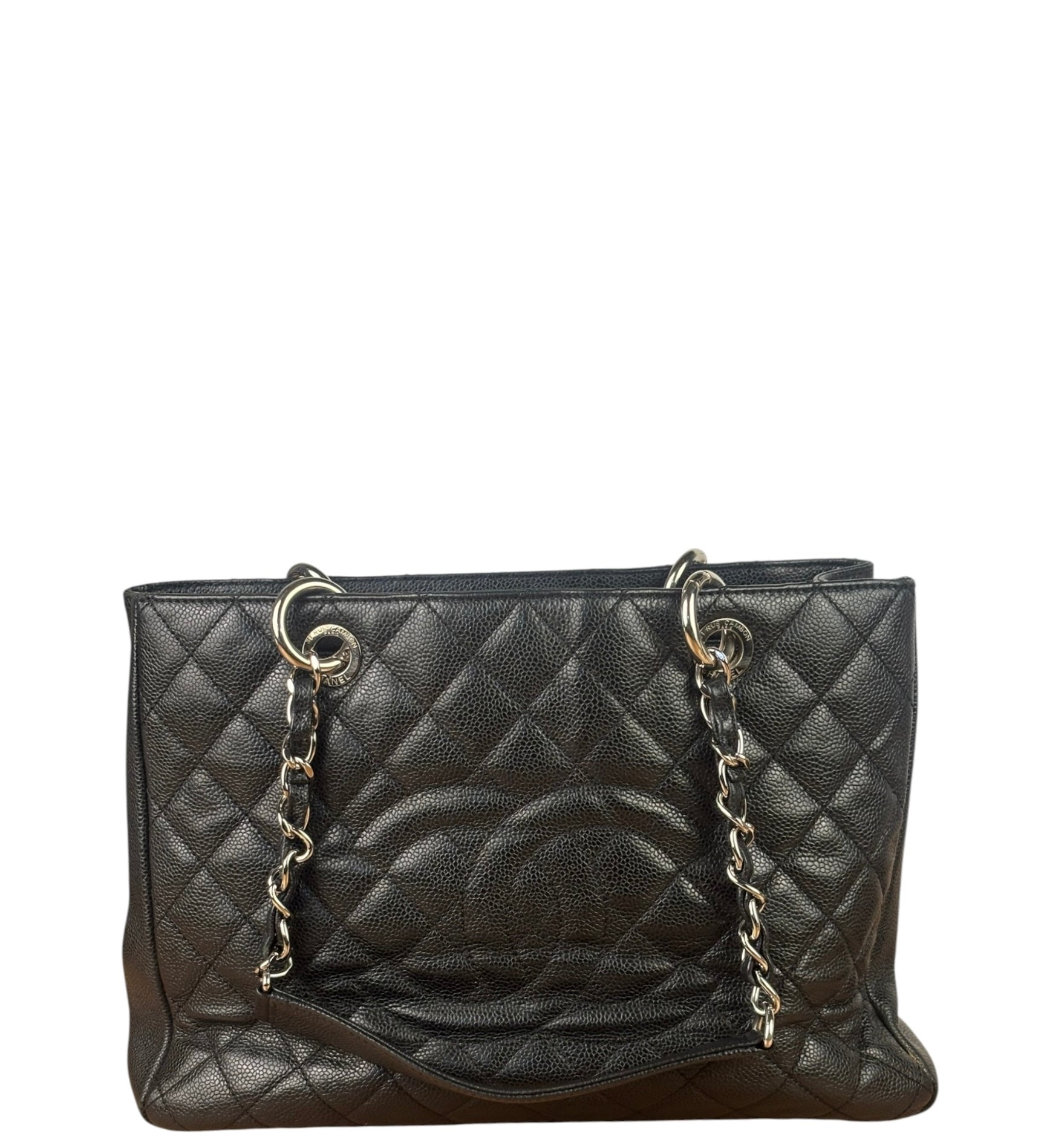 Chanel Black Caviar Quilted Large Shopping Tote 2012