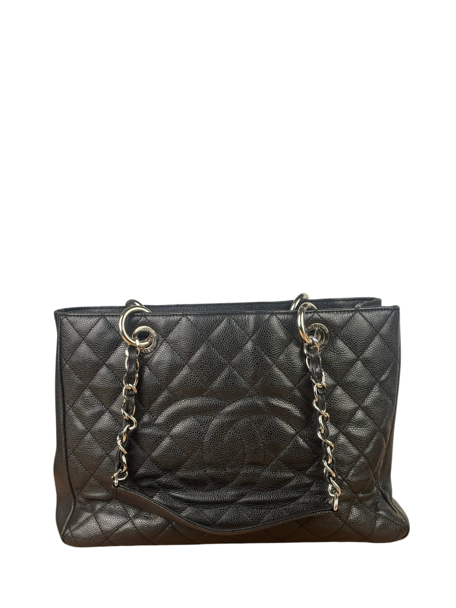 Chanel Black Caviar Quilted Large Shopping Tote 2012