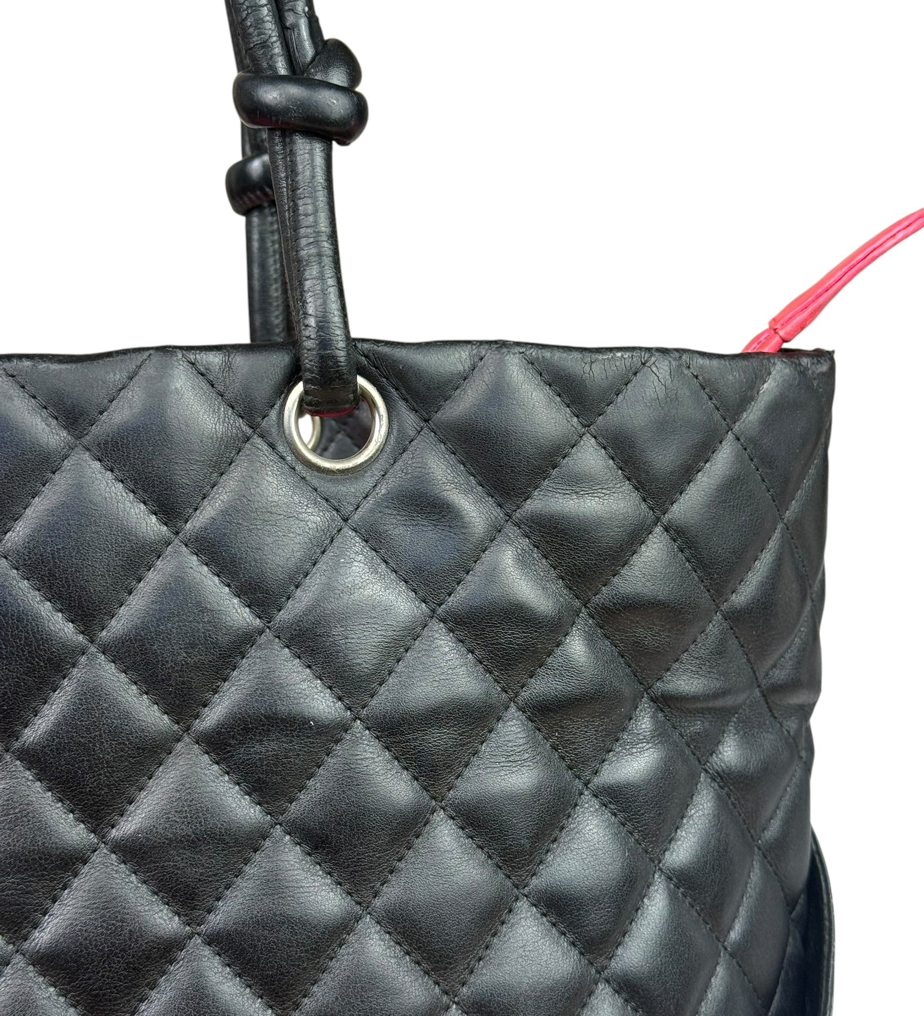 Chanel Black Quilted Leather Ligne Cambon Tote Bag 2004
