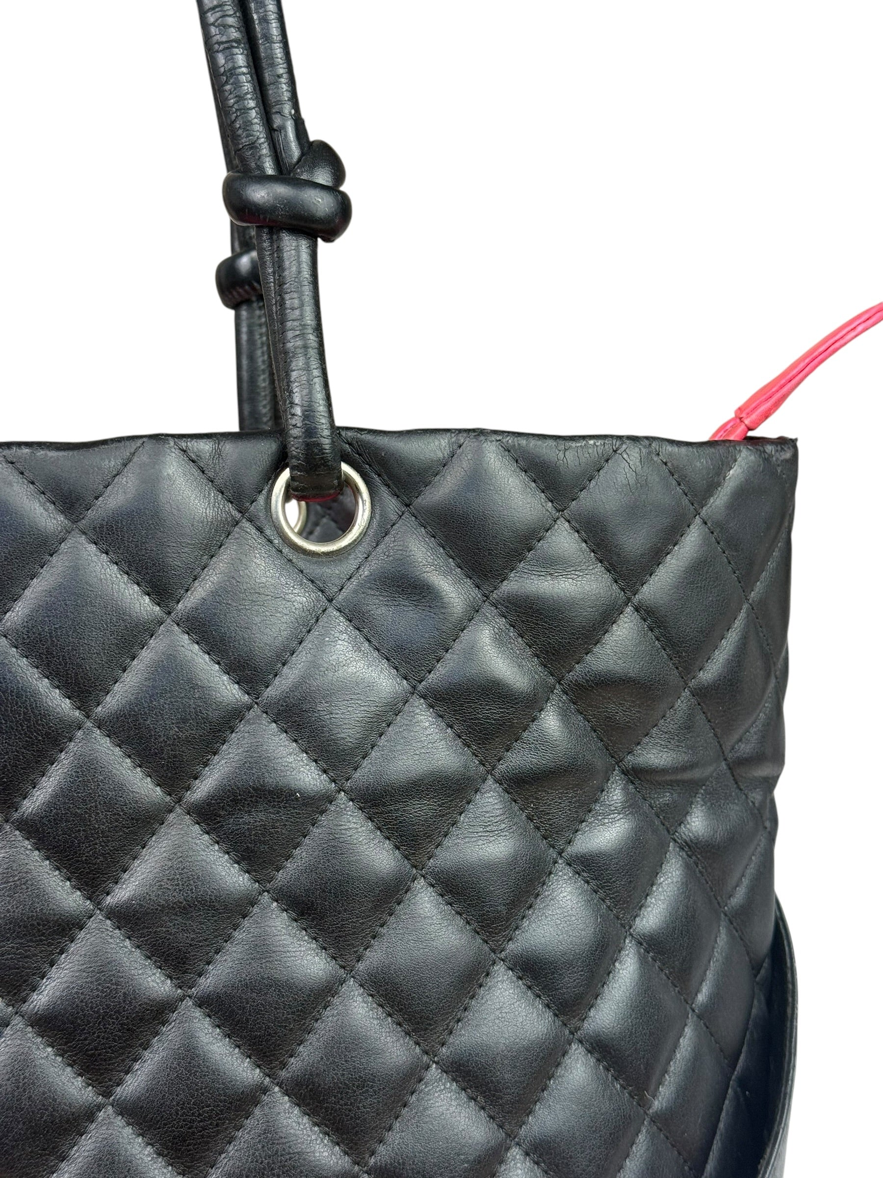 Chanel Black Quilted Leather Ligne Cambon Tote Bag 2004