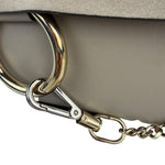 Chloe Grey Leather/Suede Faye Clutch