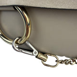 Chloe Grey Leather/Suede Faye Clutch