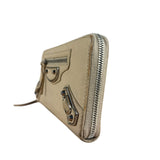 Balenciaga Beige Moto Zippy Wallet