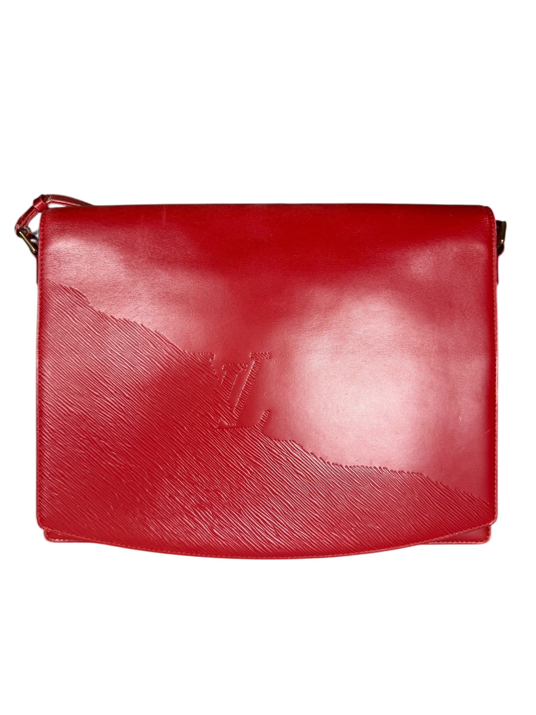 Louis Vuitton Red Epi Opera Delphes Work Bag