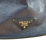 Prada Vintage Muted Blue Leather Glace 2Way Handbag