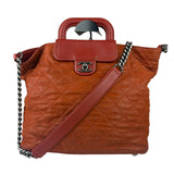 Chanel Orange Quilted Leather Large In The Mix Shopping Two-Way Tote 2011