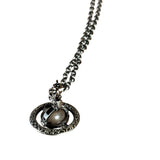 Vivienne Westwood Gunmetal 3D Marble Orb Necklace