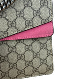 Gucci Dionysus GG Supreme Shoulder Bag Beige/Pink