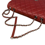 Chanel Red Caviar Leather Maxi Chain Flap Bag 2014