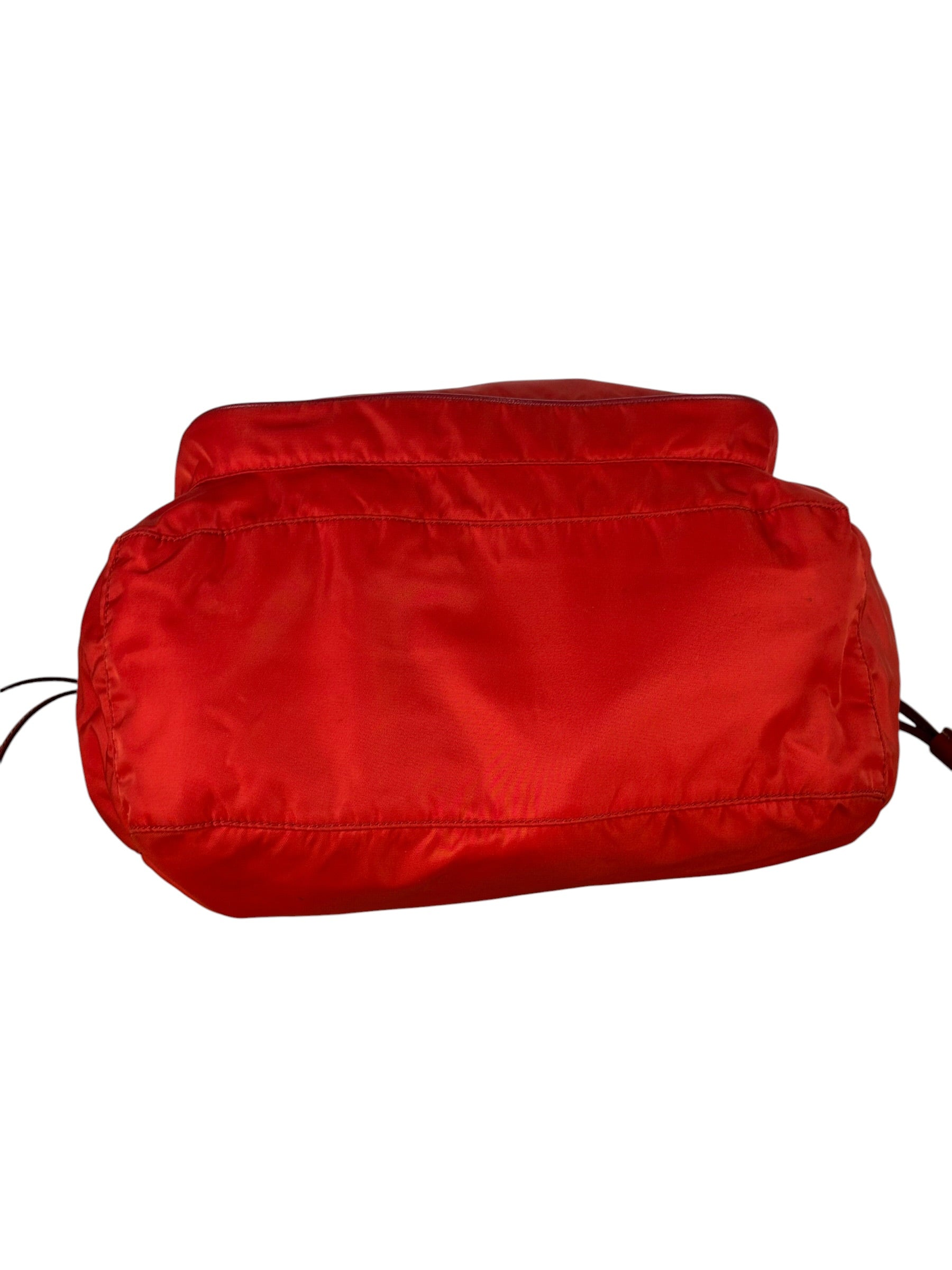 Prada Rosso Red Tessuto Nylon/Saffiano Leather Trim Shoulder Bag