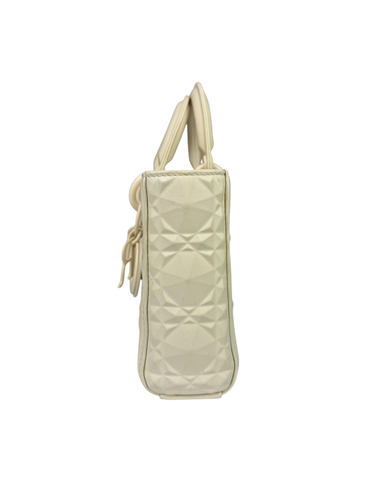 Christian Dior White Lady D-Joy Geometric 2Way Handbag
