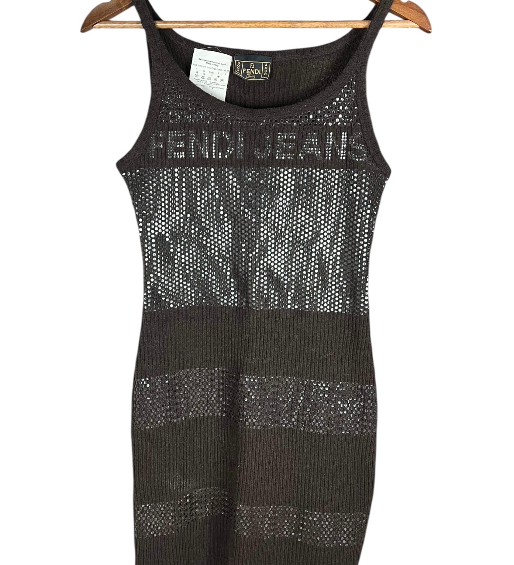 Fendi Jeans Knit Dress Brown