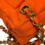 Chanel Orange Quilted Nylon Classic Jersey Camera Bag 2012