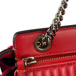 Fendi Vintage Red Calfskin Potcom Click Small Shoulder Bag