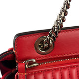 Fendi Vintage Red Calfskin Potcom Click Small Shoulder Bag