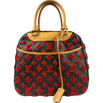 Louis Vuitton Limited Edition Deauville Cube Rosso Handbag Red