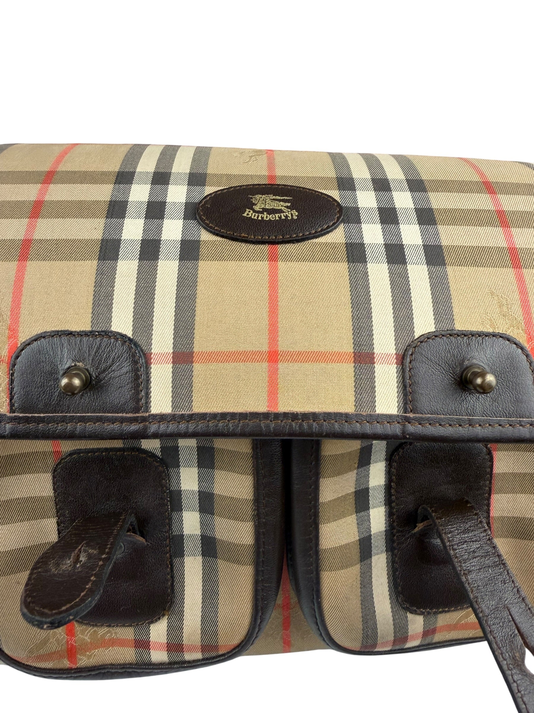 Burberry Vintage Beige/Dark Brown House Shoulder Bag