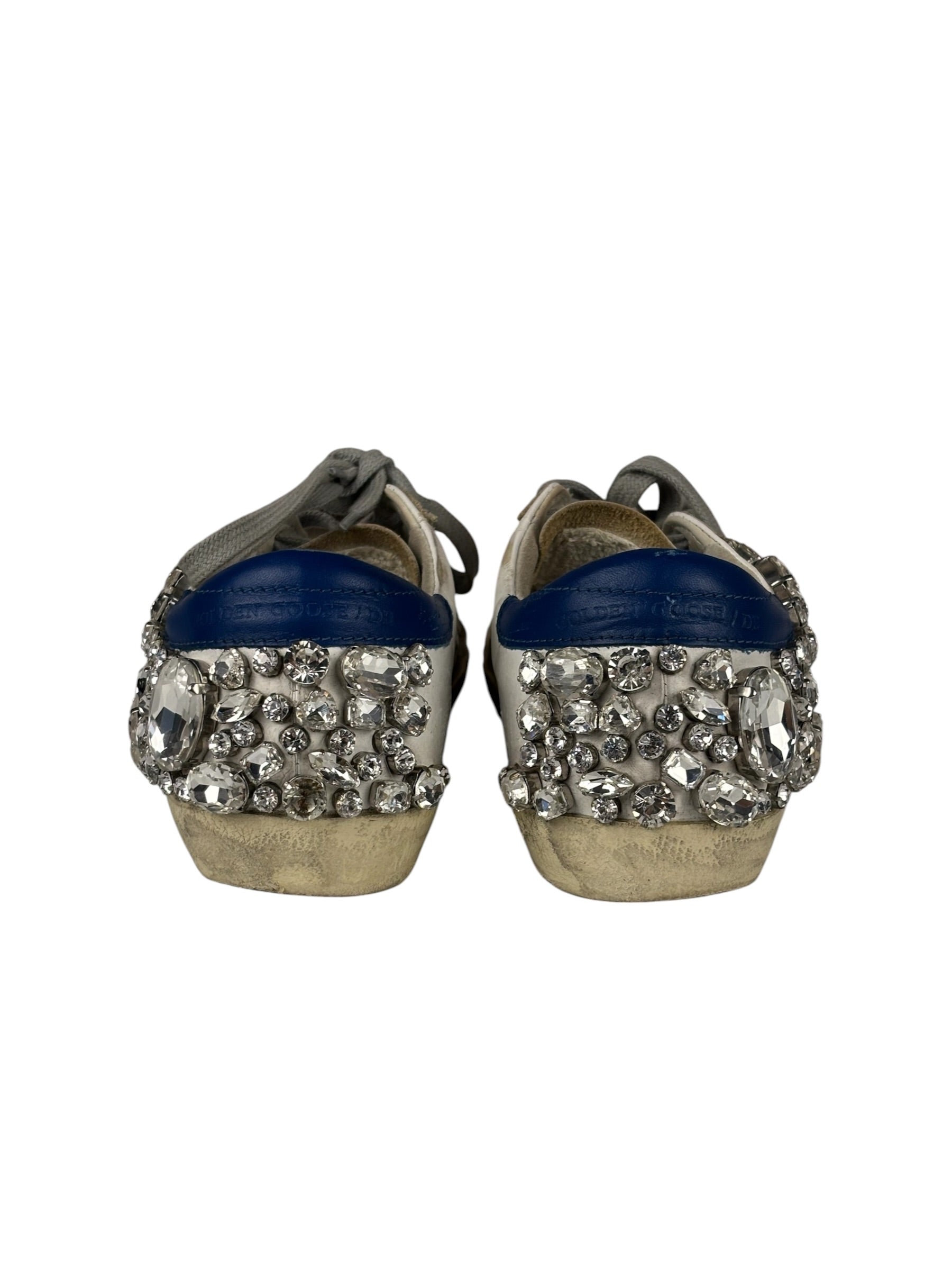 Golden Goose Superstar Sneakers Crystal Embellishments