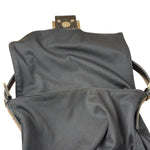 Fendi Black Leather Trim Mamma Baguette