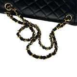 Chanel Black Leather Jumboo Double Flap Shoulder Bag