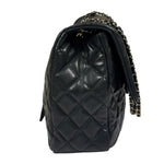Chanel Black Quilted Caviar Jumbo Flap Bag 2021