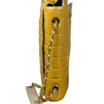 Chanel Yellow Patent Chocolate Bar Quilted CC Shoulder Bag 2002
