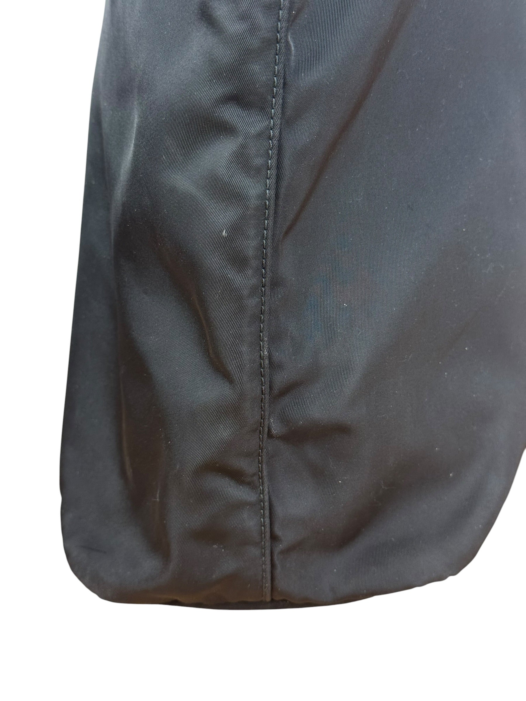 Prada Black Tessuto Nylon Zip Tote Large