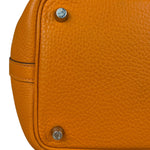 Hermes Orange Clemence Leather Picotin Lock 18 Handbag 2024