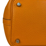 Hermes Orange Clemence Leather Picotin Lock 18 Handbag 2024