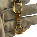 Gucci 1500L Black Dial Gold Plate Bangle Band