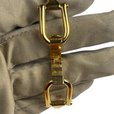 Gucci 1500L Black Dial Gold Plate Bangle Band