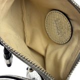 Chloe Metallic Silver Leather Paddington Pochette
