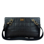Chanel Black Choco Bar Stitch Caviar Chain Tote 2002