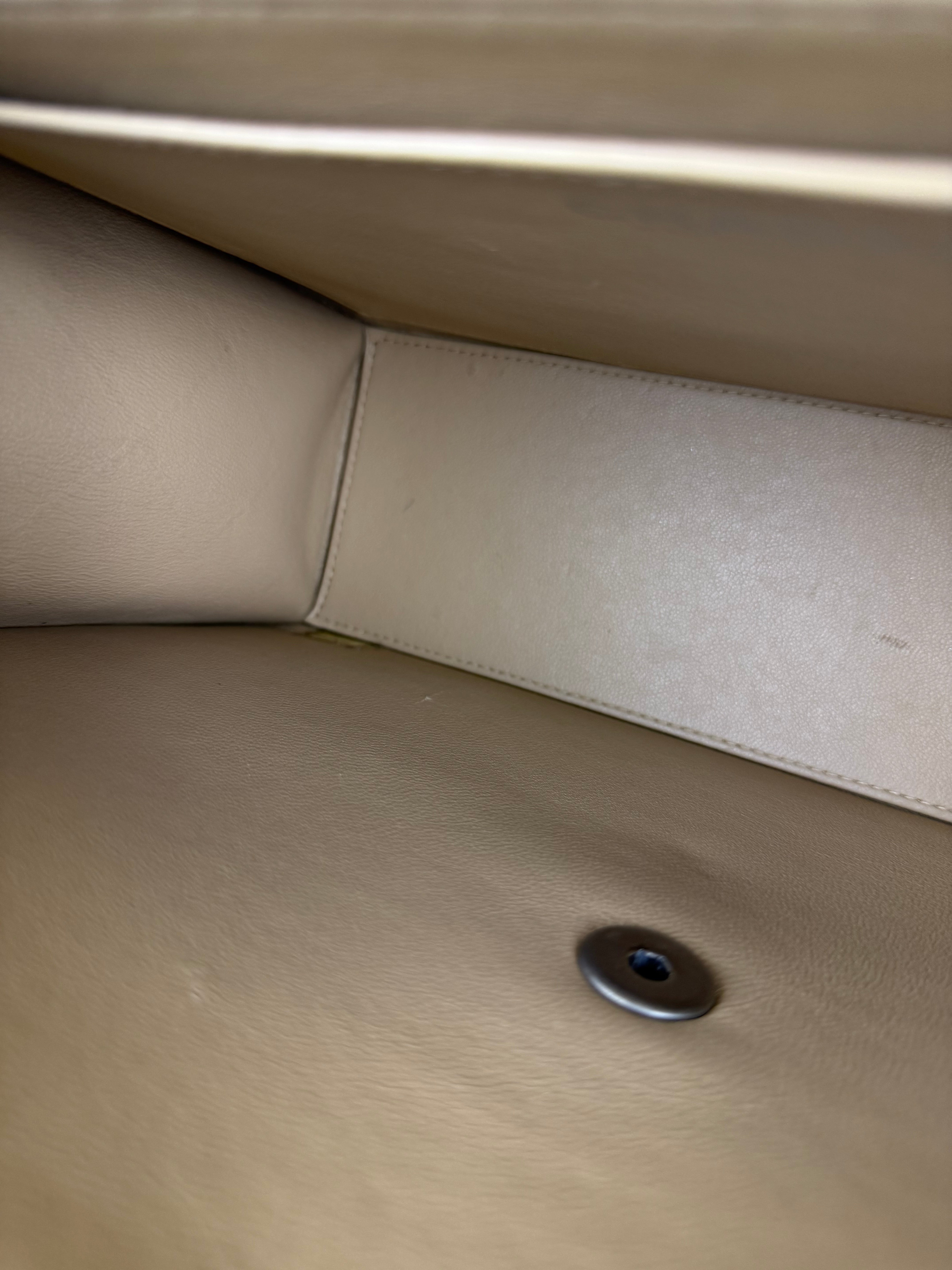 Chanel Beige Quilted Canvas Chain Flap Bag 1998